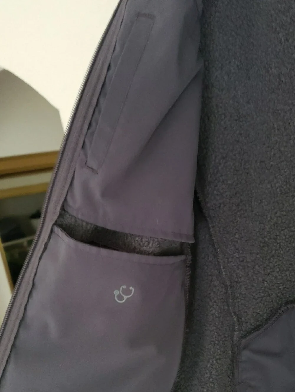 FIGS Charcoal Full-Zip Jacket